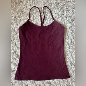 Lululemon Power Y Tank Maroon